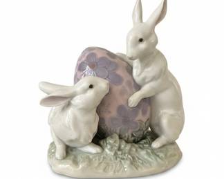 Lladro Porcelain Figurine Easter Bunnies