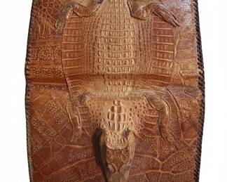 Vintage Genuine Alligator Clutch Wallet with Taxidermied Head Made in Cuba second image