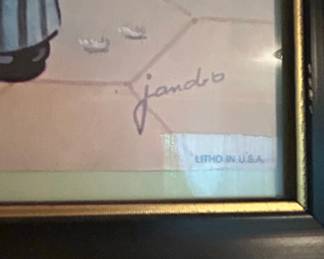 Jand Lithographs Children and Poodle or Girl Ironing second image