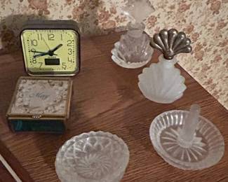 Art Deco Perfume Bottles and Glassware Set