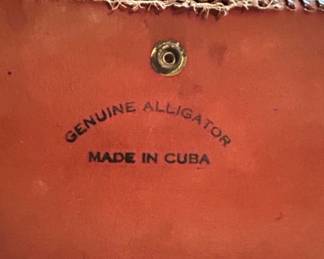 Vintage Genuine Alligator Clutch Wallet with Taxidermied Head Made in Cuba fourth image
