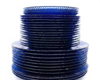 Cobalt Blue Glass Plates Avon Royal Sapphire
