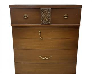 Art Deco Waterfall Walnut Dresser