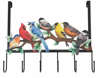 Decorative Bird Branch Wall Hanger with Hooks