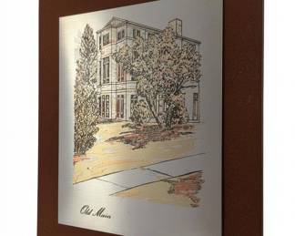 University of Wyoming Old Main Etching second image