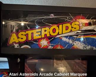 Atari Asteroids Arcade Cabinet Marquee