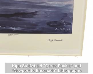 Kipp Soldwedel Gorck Fock II and Newport to Ensenada Lithographs