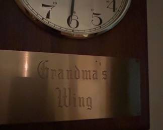 Wall Clock with Engraved Plaque second image