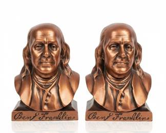 Benjamin Franklin Busts Pair