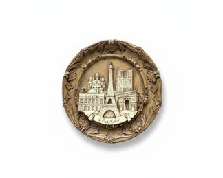 Vintage European Cityscape Relief Plaques Set of second image