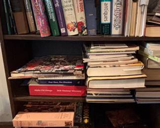 Assorted Books and Puzzles including Gardening, Antiques, and Art
