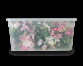 Artificial Floral Arrangements in Storage Bins second image