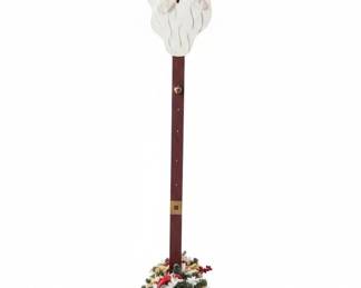 Christmas Sleigh with Garland and Poinsettias third image