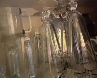 Set of AviationThemed Etched Glass Tumblers