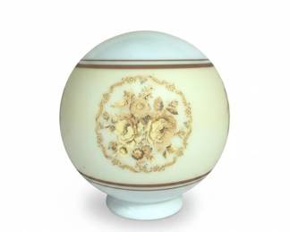 Vintage Floral Milk Glass Lamp Shade
