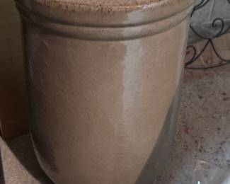 Large Antique Stoneware Crock Planter
