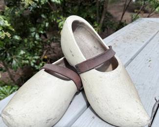 Wooden Clogs with Leather Straps