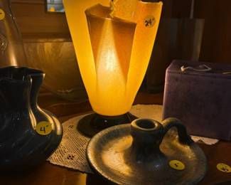 Art Glass "Draped" Table Lamp