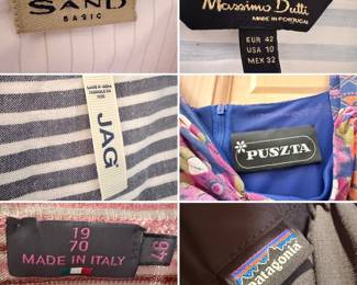 Assorted Designer & Mid-Range Apparel Labels