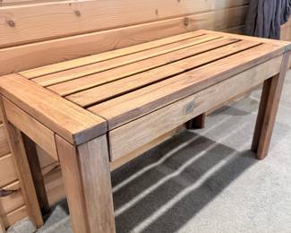 Teak Slatted Bench