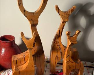 Spalted Maple Reindeer Set