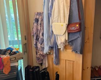 Assorted Scarves and Handbags