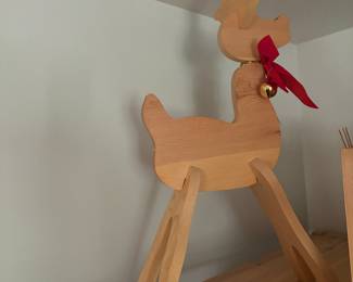 Wooden Reindeer Christmas Decoration