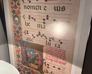 Illuminated Manuscript Facsimile - Antiphonal Leaf with Musical Score