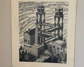 M.C. Escher "Waterfall" Offset Lithograph