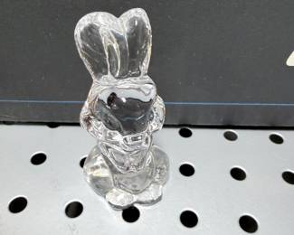 Baccarat Crystal Sitting Bunny Figurine