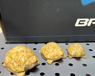 Set of Three Ceramic Tortoises