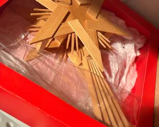 Wooden Starburst Christmas Tree Topper