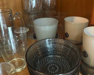 Iittala Kastehelmi Glass Bowls and Tumblers