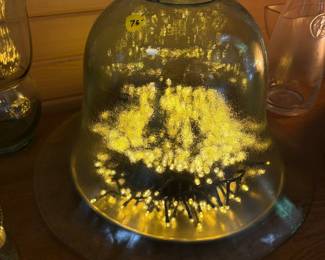 Glass Cloche with Integrated LED Lights