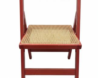 Red Folding Chair by Aldo Jacober for Bazzani (Trieste)