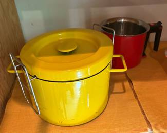 Dansk Kobenstyle Yellow Enamel Dutch Oven