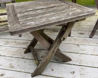 Vintage Wooden Folding Side Table