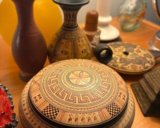 Ancient Greek Geometric Style Pyxis