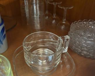 Joe Colombo for Arno Glass Coffee Cup and Saucer Set