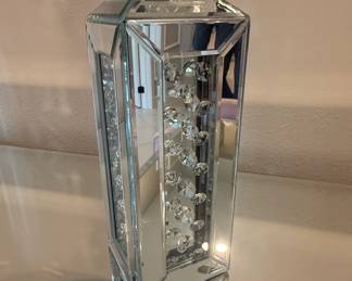 Acme Furniture Nysa Mirrored Pedestal Accent Table