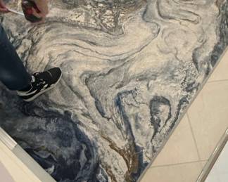 Marble Swirl Abstract Area Rug