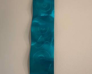 Teal Wave Metal Wall Art Sculpture by Jon Allen