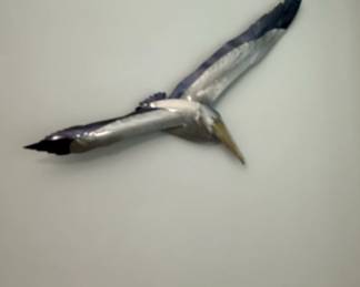 Flying Heron Metal Wall Art