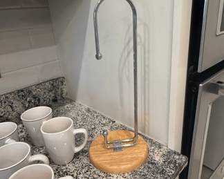 Chrome and Wood Banana Hanger