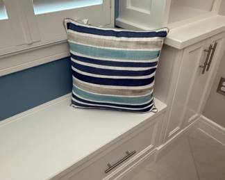 Striped Outdoor Lumbar Pillow