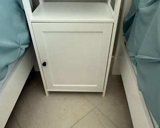 IKEA GULLABERG White Nightstand with Shelf and Door
