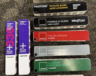 Lot of 9 Pantone Color Charts