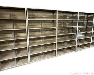 Large Metal Shelving Unit With Adjustable Dividers