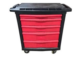 Rubbermaid Commercial Five Drawer Mobile Workcenter