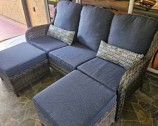 The other practically new plastic were tan loveseat with matching ottomans and the Christians are brand new as well We have $250 on this except if you buy both sets I will make a little adjustment on price